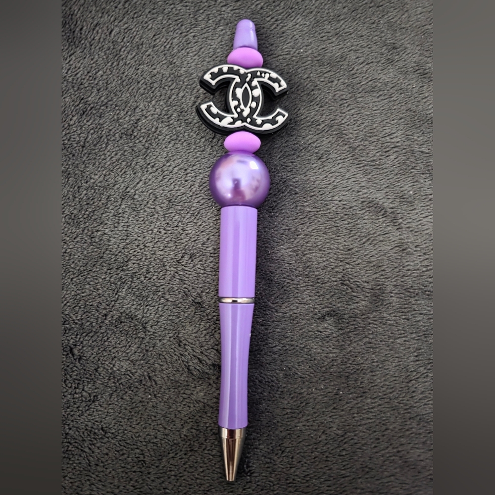 Luxury Indpired Purple Beaded Pen